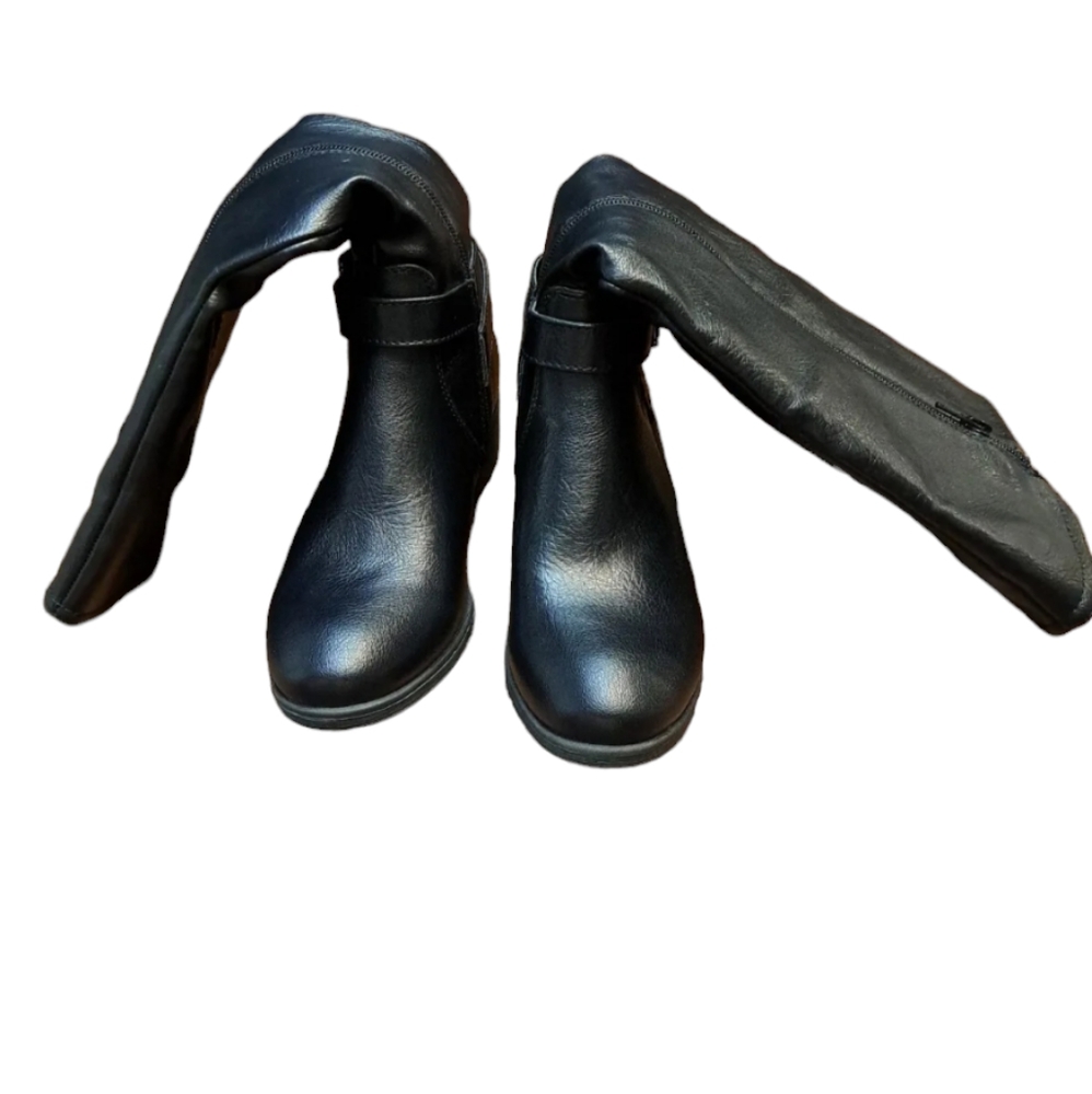 Croft & Barrow Boots Women's‎ 6.5 Tapir Riding Black Ortholite Eco